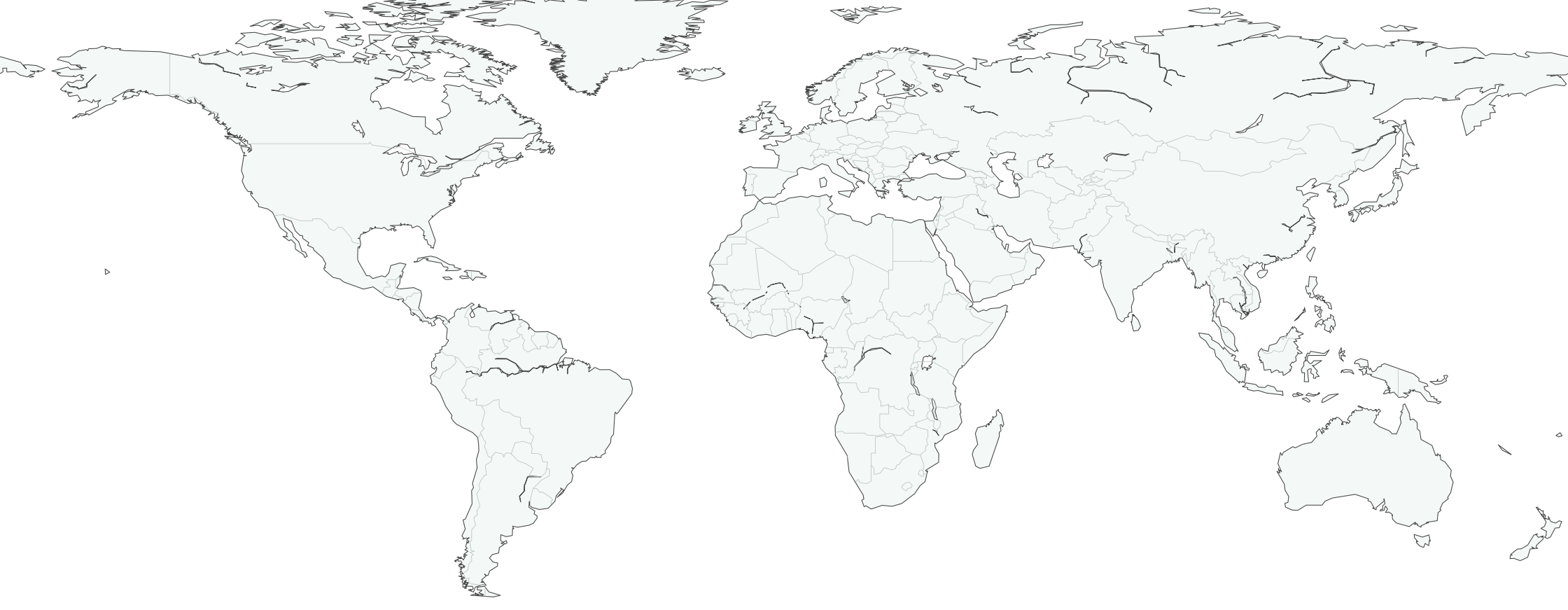 World map showing TEPS international work